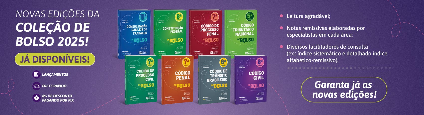 Código de bolso Rideel - 2025